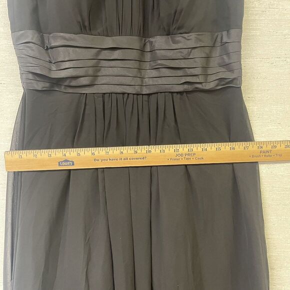 AW Bridal Womens  Sleeveless Dress Black Sz 12 zipper is broken, needs replaced - Picture 8 of 10
